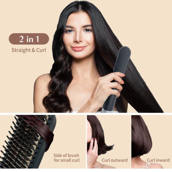 OEM Infrared 120 - 240V Dual Voltage Hair Straightener Brush For Women