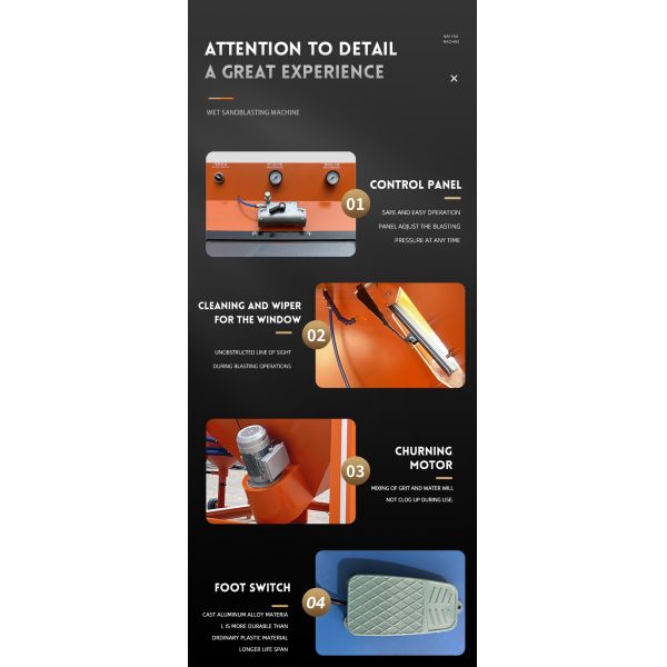 1000L Sandblast Cabinet Wet Sandblasting Machine CE