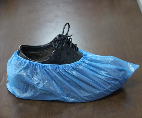 waterproof disposable pe cpe shoe cover in blue or white color
