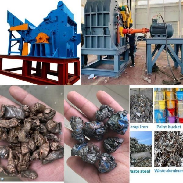 Customized Request 75-110 Kw Industrial Waste Recycling Equipment Metal Crusher Machine