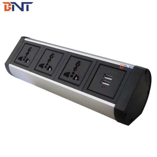 office funiture power and data center/table top desk edge mount universal power socket and usb data charging