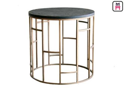 Nodric Design Wood Top Metal Base Coffee Table D45 * H45 Cm / D55 * H60 Cm