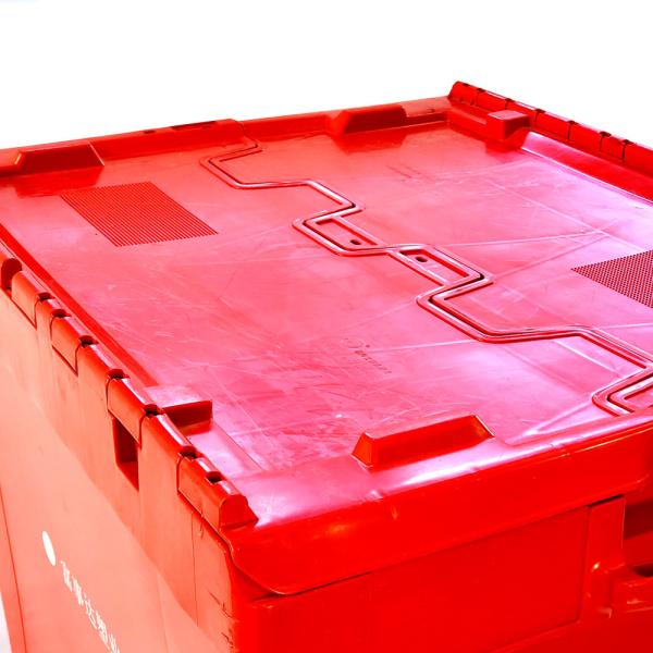 Contenants de stockage en plastique lourds empilés avec un couvercle