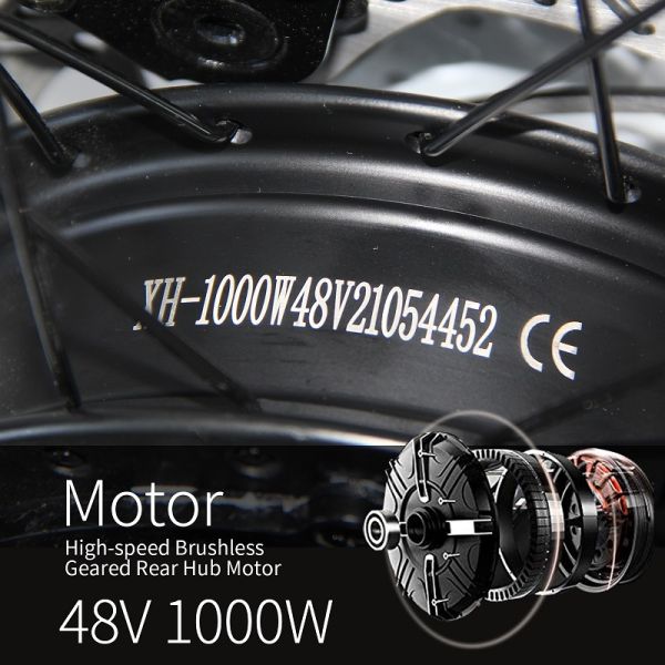 LED Headlight 26 Inch Electric Mountain Bike Battery Assist KETELES Multipattern