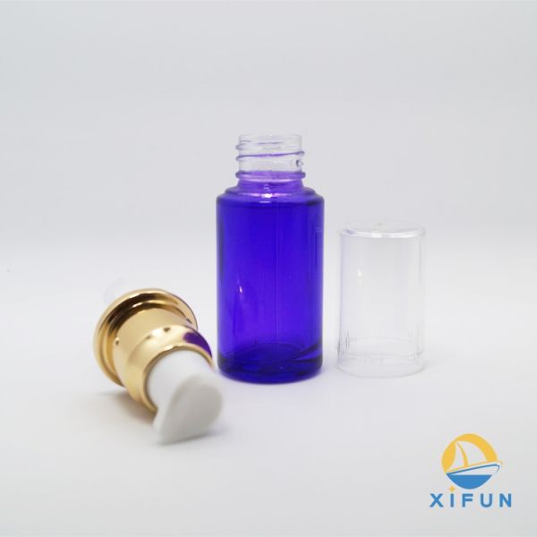 10ml Dark Blue Mini Small Lotion Jars , Essential Oil Small Lotion Bottle