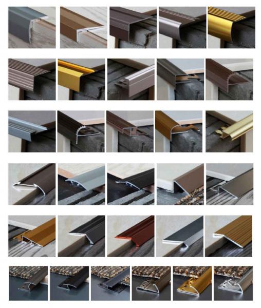 Wooden Grain Aluminum Floor Trim High Corrosion Resistance Edge Connective Trim