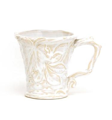 Gardening Mugs White Garden Harvest Mug Ceramic Mug With 3d Reactive Glaze