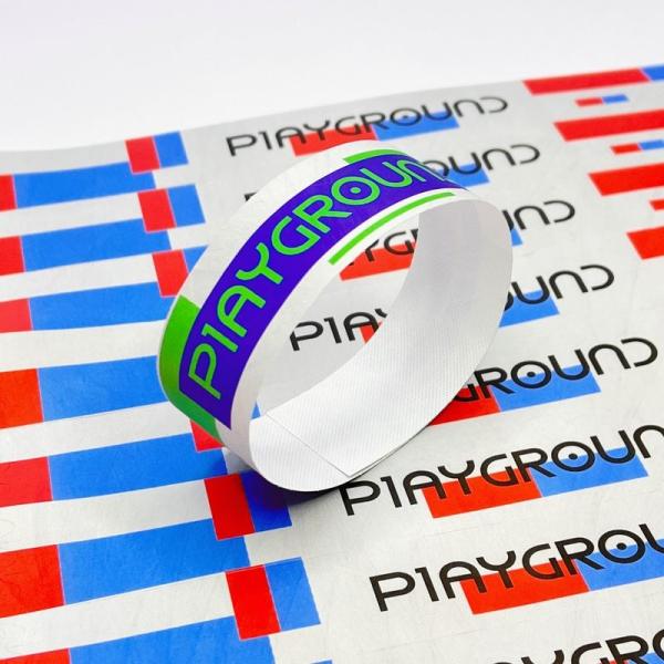 Factory Custom Tyvek Dupont Paper Wristband Activity Barcode Events Paper Event Admission Bracelet Wristbands