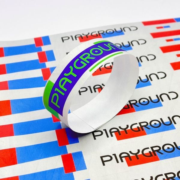 Waterproof Custom Logo Printing Tyvek Paper Wristbands for Event Party Meeting Access Control
