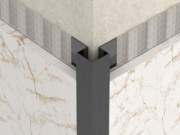 Stainless Steel Brushed Steel Tile Trim 10mm Corner Edge Trim Finishing Closing Strip
