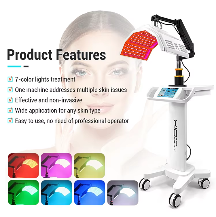 300W PDT LED Light Therapy Machine 7 Color For Acne Treatment / Skin Rejuvenation