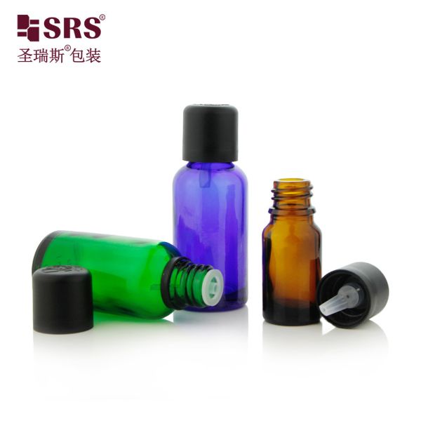 Hair Care Essence Liquid Empty Bottles With Child Proof Cap Glass Essential Oil Bottle
