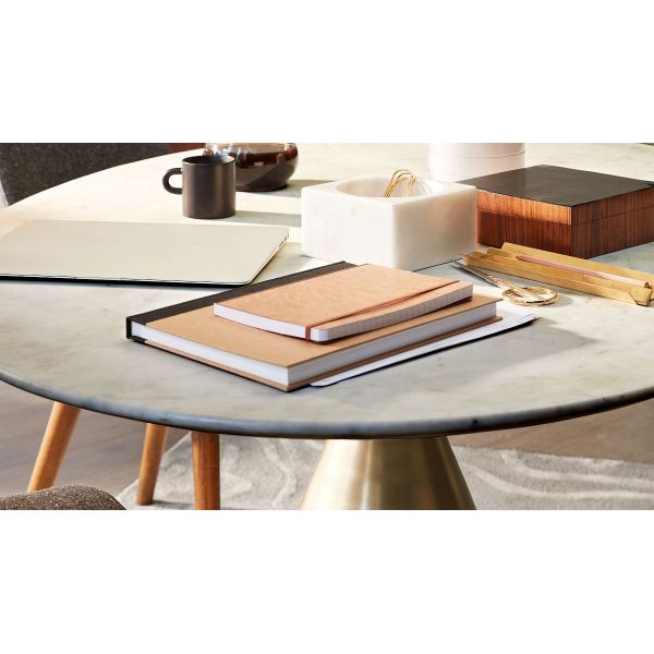 Marble Top Steel Gold Pedestal Tables For Coffee Living Room