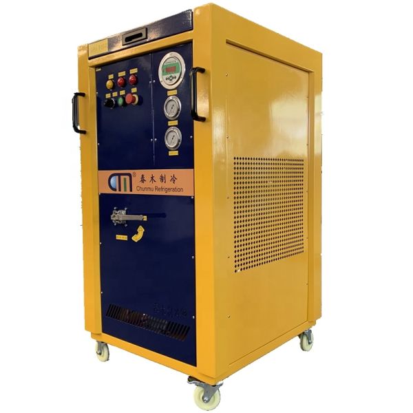 R123 R245fa Oil Less 2HP Refrigerant Recovery Charging Machine Low Pressure Refrigerant Chiller Recovery Machine