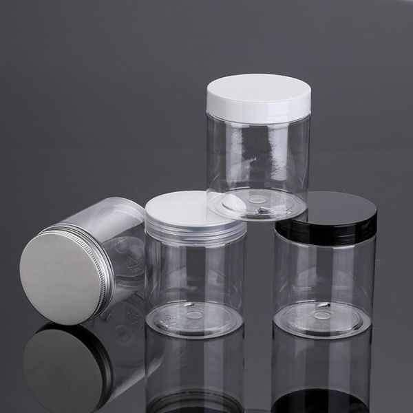 15g Empty PET Plastic Clear Cosmetic Jar With Lid Skin Care Balm Lip Scrub Container