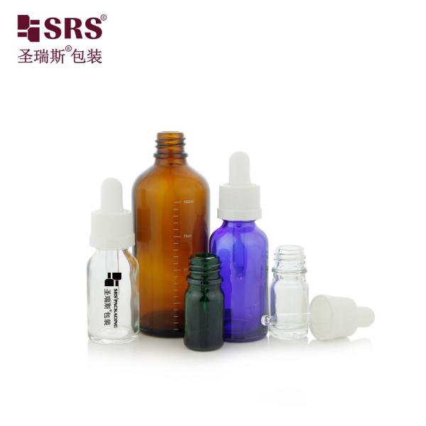 D010 Exquisite Transparent Glass Molded Bottles with CRC Child Resistant Caps and Precision Dropper Lids Tailored for Premium Hair Essence Serum
