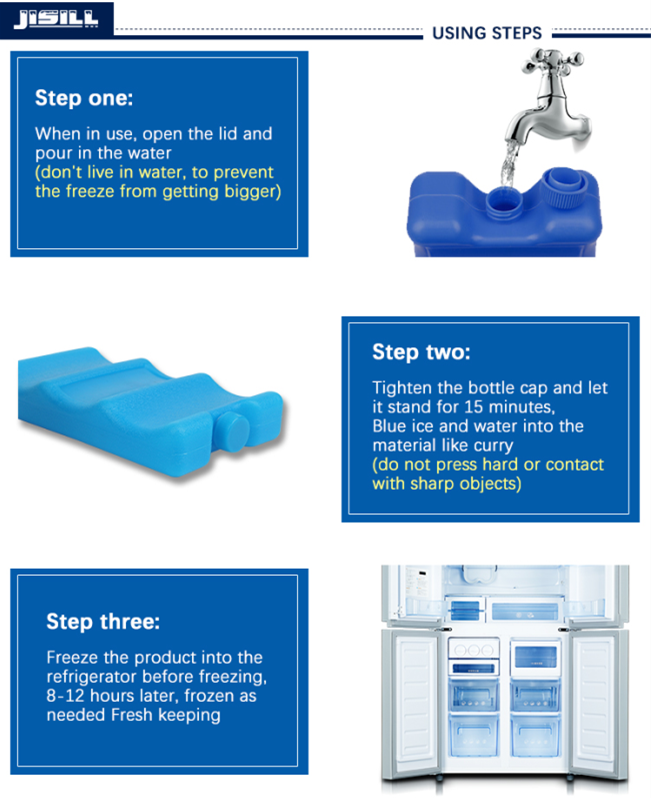 Наполнитель воды Ледовый морозильник Пакет 3 бутылки Пиво холодильник для напитков Охлаждение для пищи замороженный