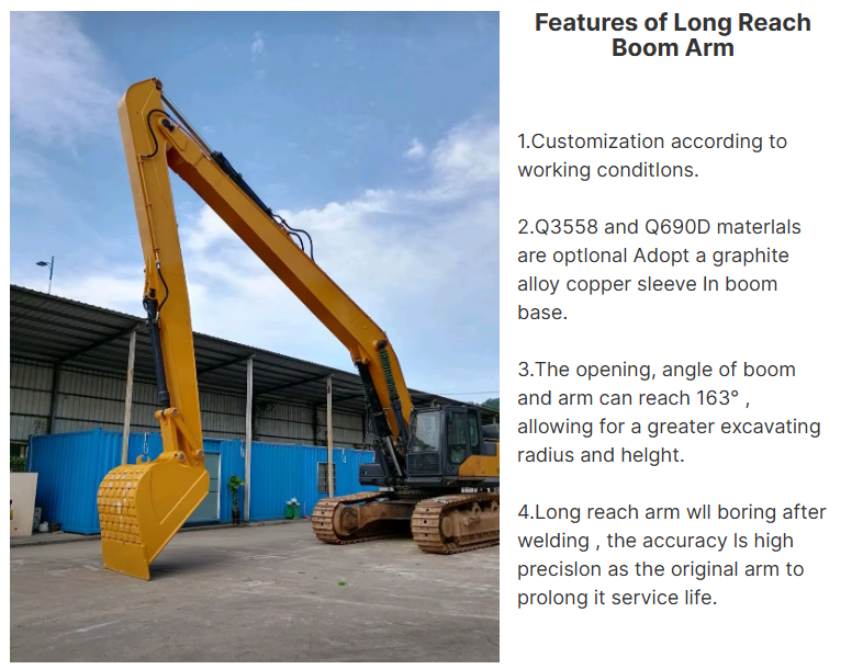 High Quality 21-22m Long Reach Boom and Arm Extended Boom for Komatsu Excavator