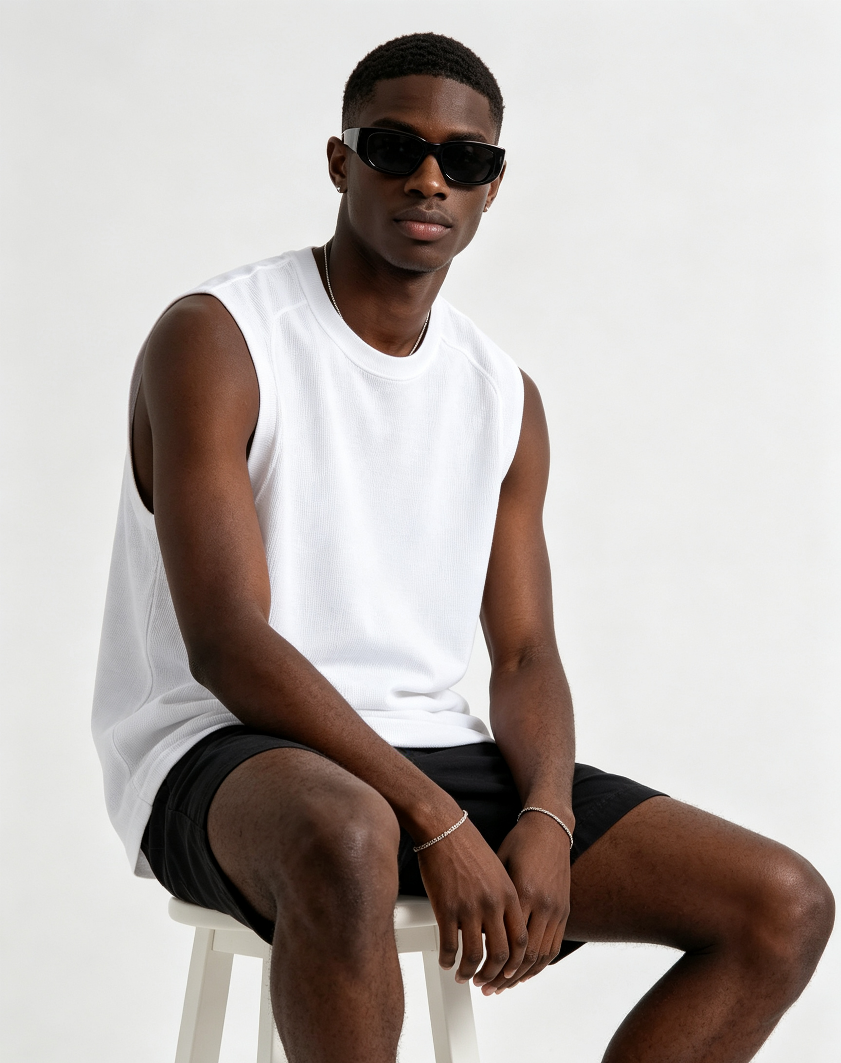 Cotton Blend Sleeveless T Shirt Quick Dry Mens Basketball Tank Top Loose