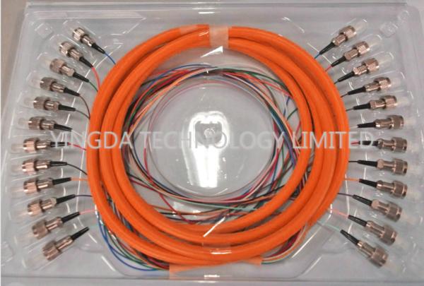 Waterproof FC / PC Fiber Bundle Pigtail MM 50 / 125um Multimode OS1 SM MM OM1