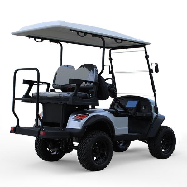 Electric Golf Cart 4 Seater With 48V5KW AC Motor And Aluminum Alloy Hub Curb Weight 400-500kg Customized Model