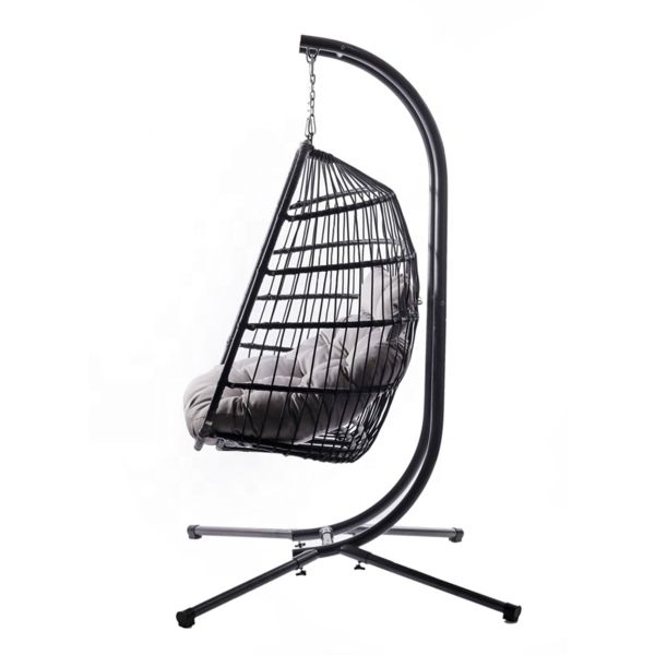 Optional Cushion Color Two-Person Iron Swing and Rocking Chair for Cozy Outdoor Spaces