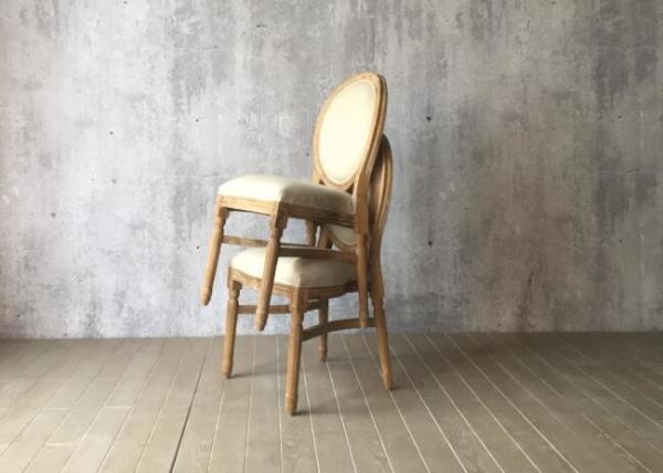 Elegant Oak Wood Round Back Dining Room Chairs Fabric Leisure For Hotel / Restaurant