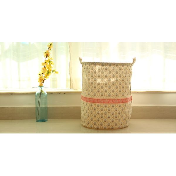 Promotional Waterproof Laundry Basket Foldable Canvas Dirty Clothes Storage Basket