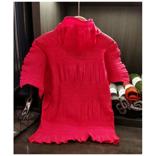 Women's Elegant Loose-Fitting Slimming Top Stand-Up Collar  Craftsmanship Breathable Sweat-Absorbent Heavy Blouses Shirts
