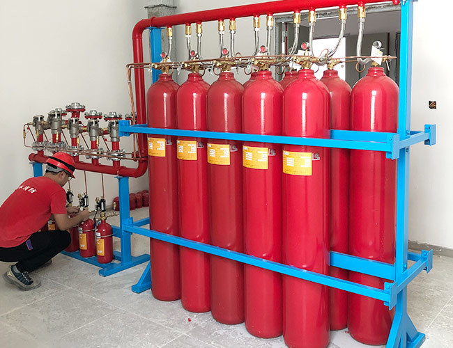 Газовый Ig 541 Система Огнетушителя Агент Бутылка Группа 90L / 20MPa Для кладового склада