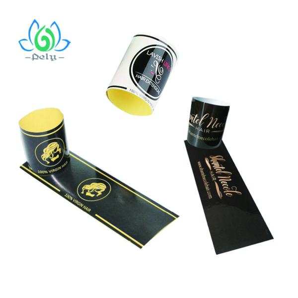 Custom High Adhesive Hair Bundle Labels Waterproof  For Hair  Extension