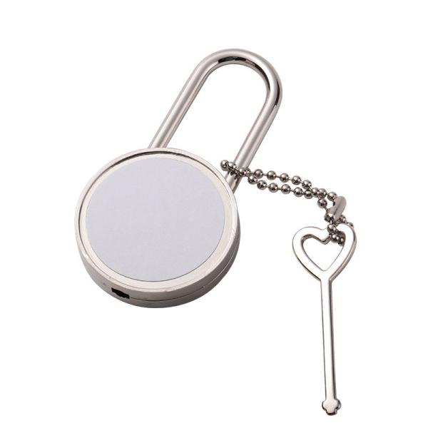 Cerradura de amor de sublimación de metal en blanco con llave de sublimación personalizada