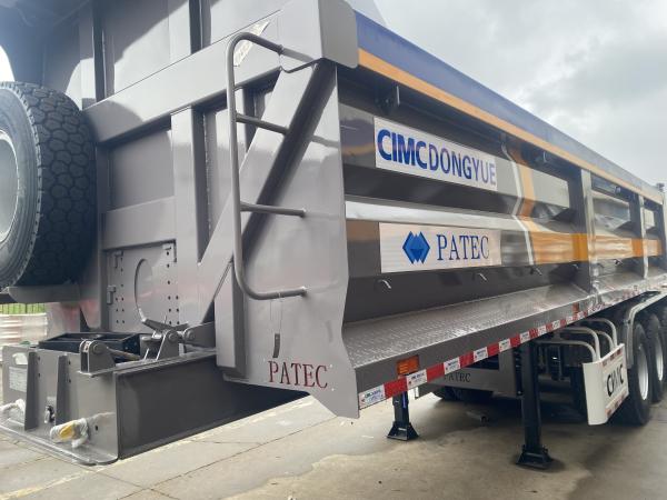 100T Capacity Semi Trailer Mechanical Suspension Popular 3-axle-4-axle Dump Trailer Truck