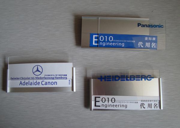 Engraved Employee Name Tag Badges Insert Paper Printing Magnetic Type