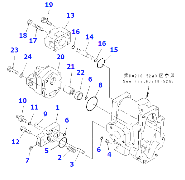Насос с зубчатой передачей 705-41-01620 экскаватора гидро для ПК50УУ-2 ПК50УГ-2 ПК50УУ-2