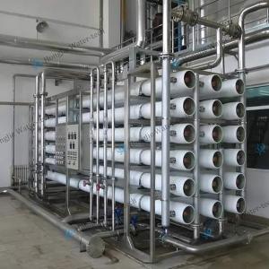 2 Stage Reverse Osmosis Industrial Water Treatment System 380V PLC Controlled