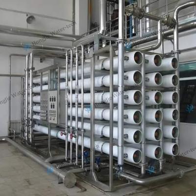 Système de traitement de l'eau industriel par osmose inverse à 2 étages, contrôlé par automate 380V
