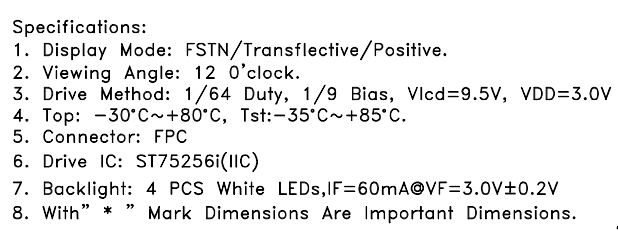 Ultra Wide Temperature 2.3 Inch 240x50 Graphic Dot Matrix COG LCD Display for Industrial and Consumer Electronics