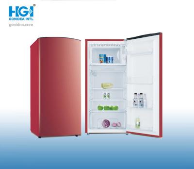 Congelador ereto 170L vermelho da única porta de SASO H47.6in