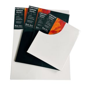 Professional Triple Primed Blank White Stretched Canvas for Oil and Acrylic Painting with Pine Wood Frame