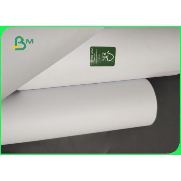 Wood Pulp 914 * 50m CAD Plotter Paper Roll For Inkjet Printing Waterproof