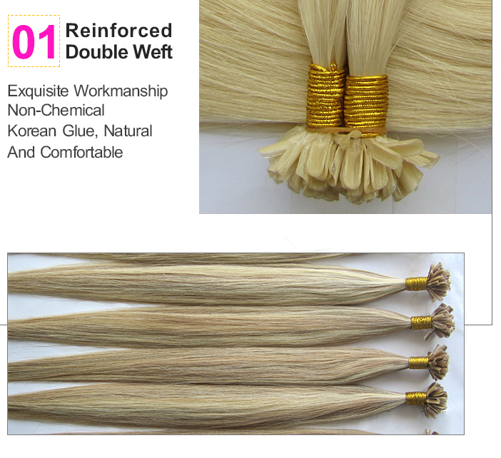 Нарисованные двойником 100% расширения человеческих волос Ремы, лента Ремы в расширениях волос