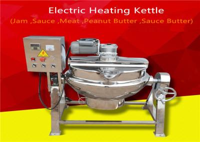 SS 304 / 316 Industrial Cooking Pot , Electric Jacketed Kettle With Mixer