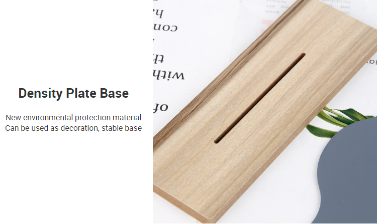 Curvy Portable Lighted Makeup Mirror Wood Stand For Vanity