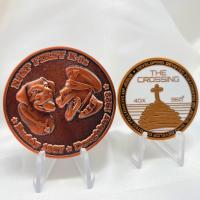 Pièce de monnaie plaquée or et argent personnalisée pour souvenir d'usine d'articles chauds, logo 3D