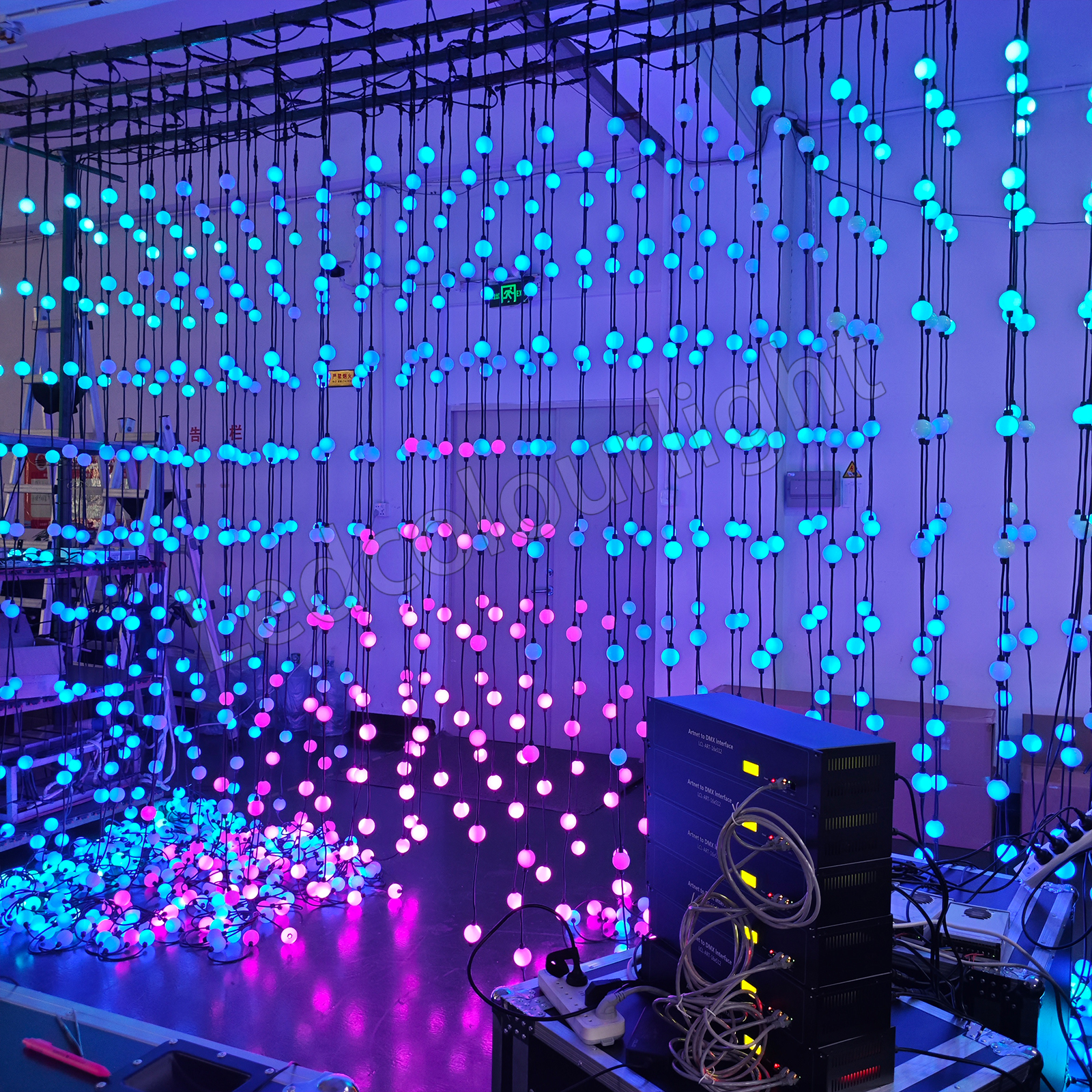 IP65 Waterproof 50mm DMX512 RGB LED Pixel Ball Light String for Stage Lights