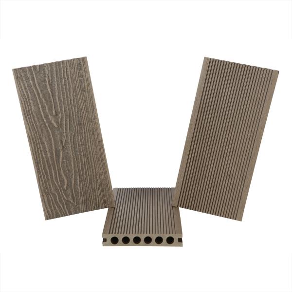 Plastic Composite Decking Board for Modern Outdoor Grooved Flooring More Than 5 Years