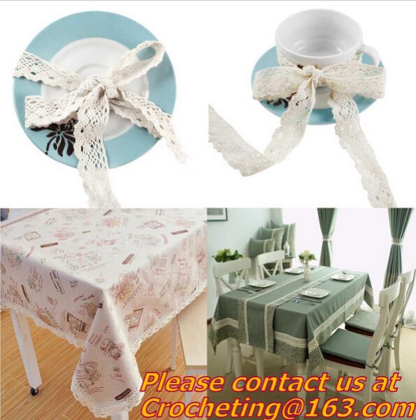 Stylish natural color cotton lace,flower bilateral trimming lace,crocheted lace scrapbooki
