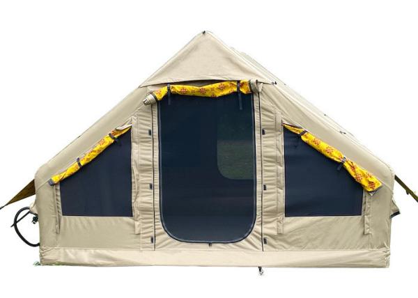 395*300*200CM Waterproof Khaki Oxford 600D PVC 4-8 Person UV Resistant Blow Up Camping Tent For Outdoor Camping