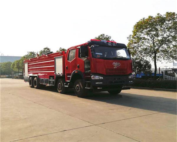 FAW Fire Truck 12 Wheel Water Foam Dry Powde Heavy Fire Fighting Truck